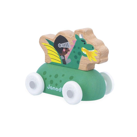 Janod Dragon Cross Roads Car - Wooden Fantasy Adventure