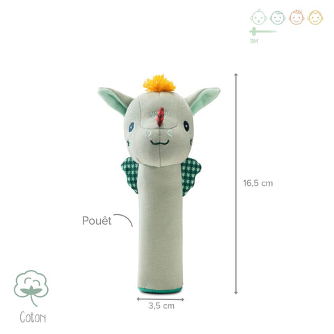 Lilliputiens Joe Rattle - Eco-Friendly Dragon for Tiny Hands