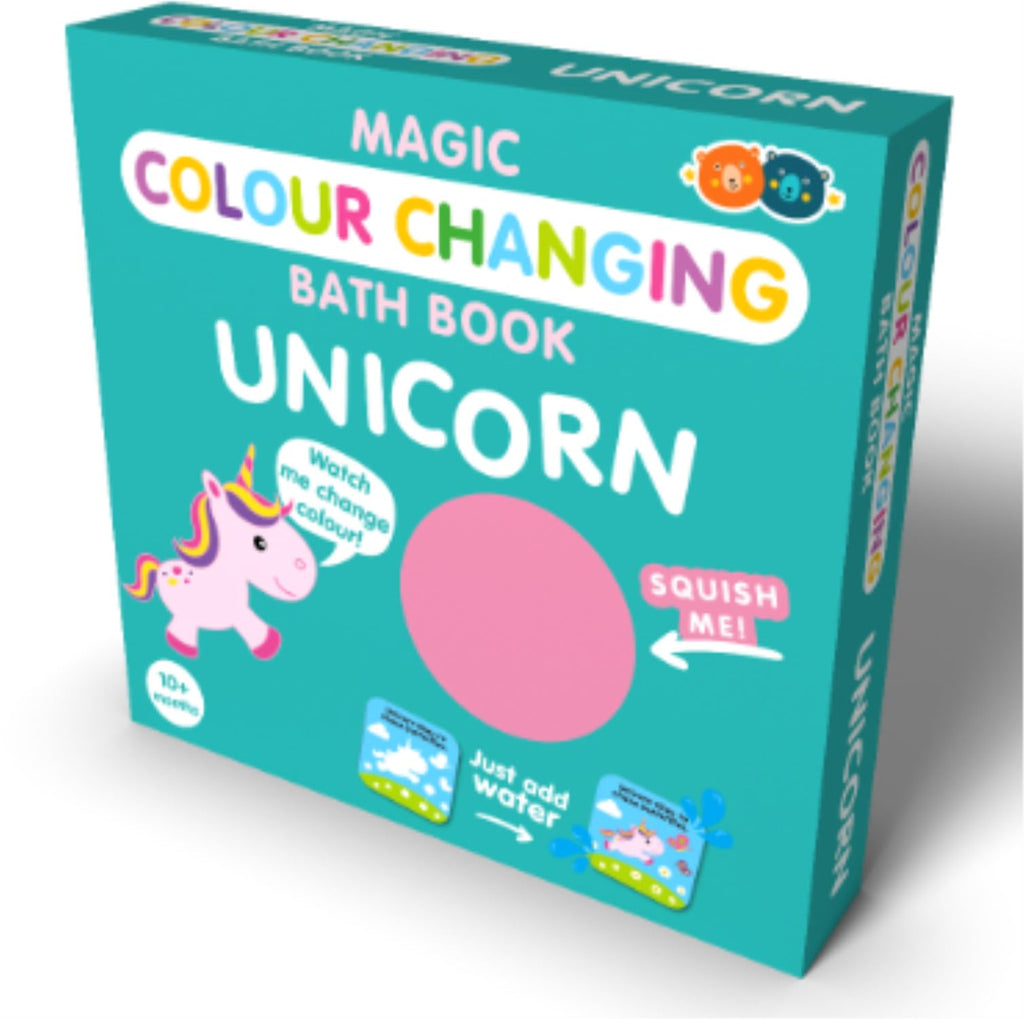 Buddy & Barney Unicorn Bath Book - Colors Appear in Water