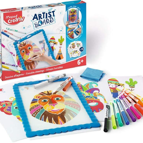 Maped Artist Board Kit - Reusable Dry-Erase Mask Designs
