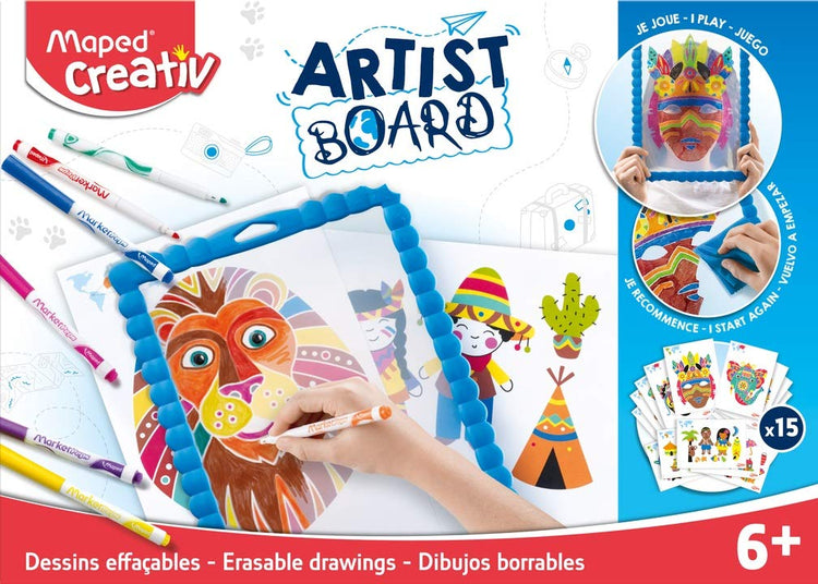 Maped Artist Board Kit - Reusable Dry-Erase Mask Designs