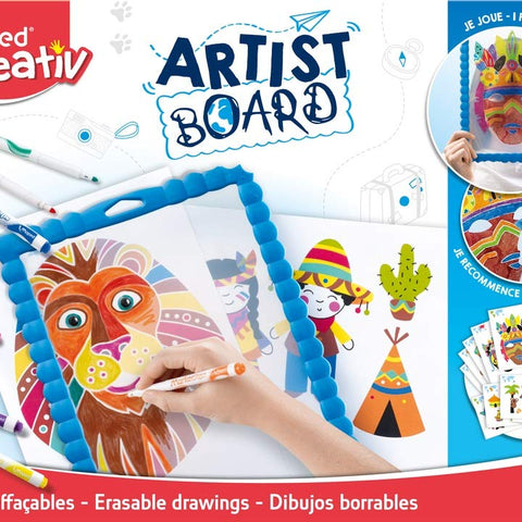 Maped Artist Board Kit - Reusable Dry-Erase Mask Designs