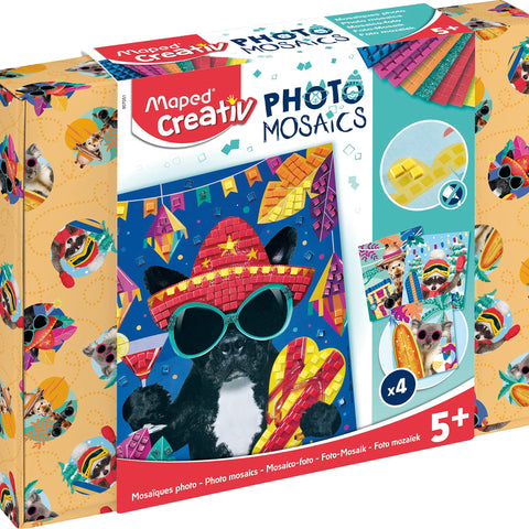 Maped Photo Mosaics - 12-Piece Glitter Foam Sticker Kit