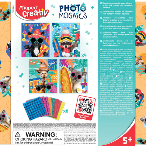 Maped Photo Mosaics - 12-Piece Glitter Foam Sticker Kit