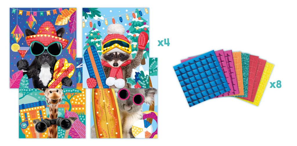 Maped Photo Mosaics - 12-Piece Glitter Foam Sticker Kit