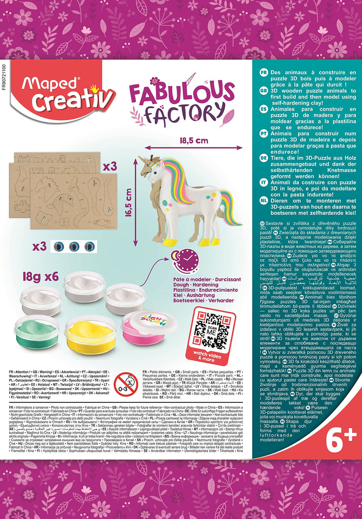 Maped Modeling Dough - Unicorn Factory Set in White Pink