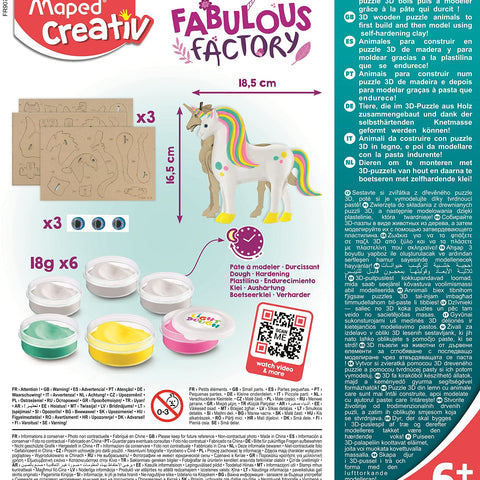 Maped Modeling Dough - Unicorn Factory Set in White Pink