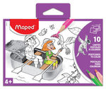 Maped Coloring Postcards - 10 Space Cards for Travel Fun
