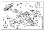 Maped Coloring Postcards - 10 Space Cards for Travel Fun