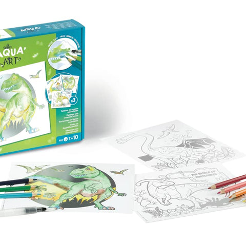 Maped Helix Aqua'Art Set - Metalized Dino Watercolor Boards