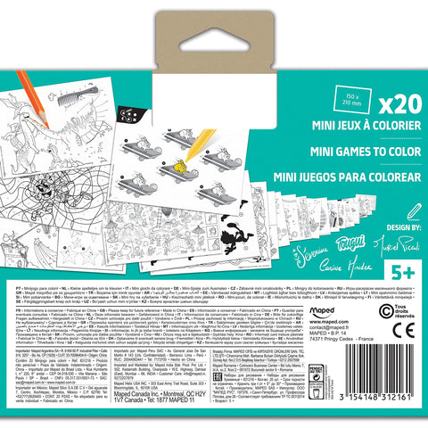Maped Color Activity Kit - 20 Mini Games for Travel Fun