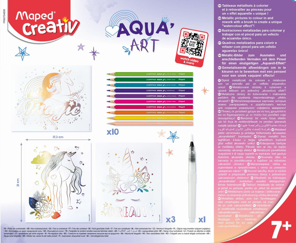 Maped Helix Activity Kit - 3 Metalized Art Sheets to Color