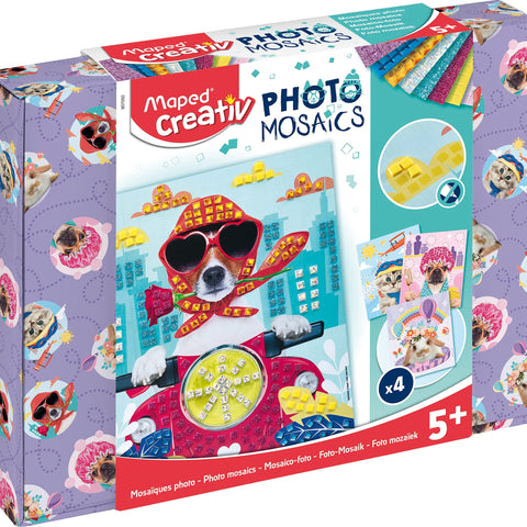 Maped Photo Mosaics - Colorful Animal Sticker Art Craft Set