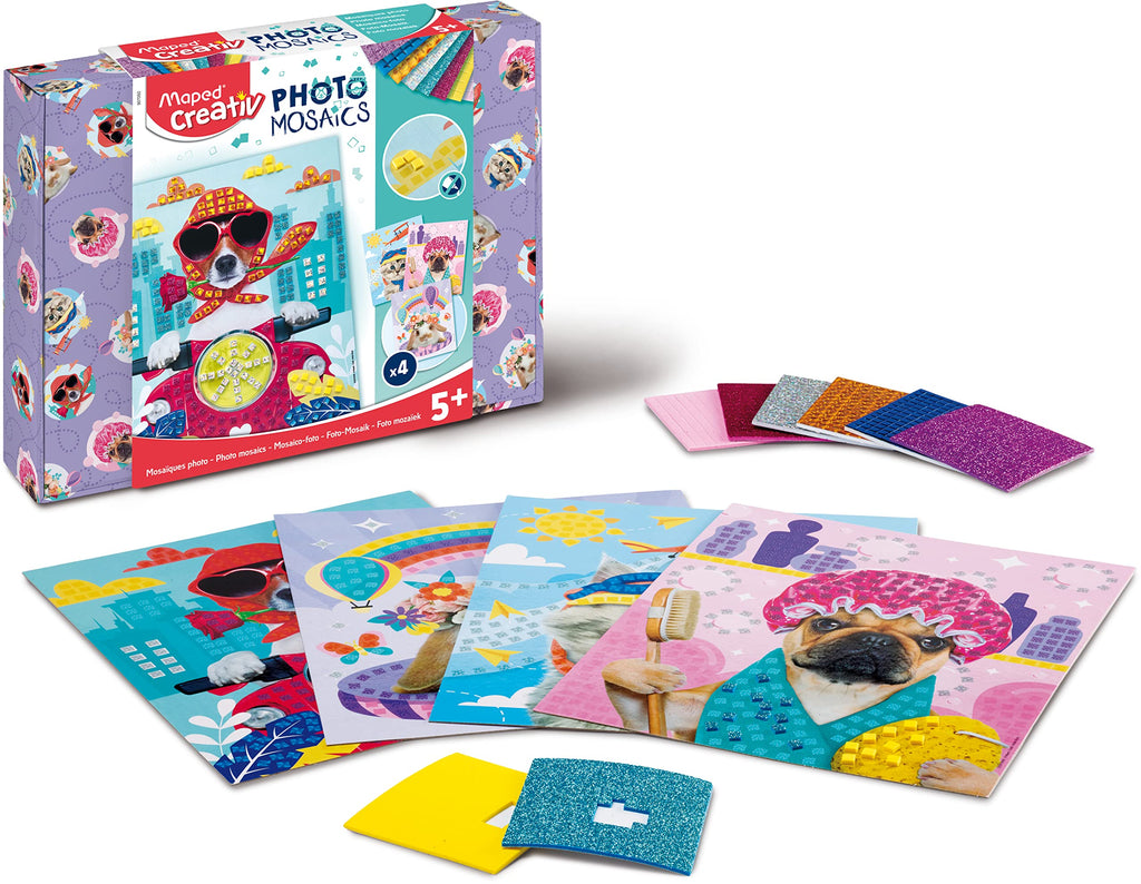 Maped Photo Mosaics - Colorful Animal Sticker Art Craft Set