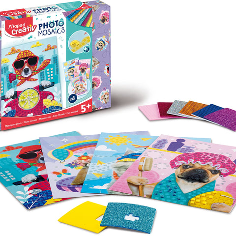 Maped Photo Mosaics - Colorful Animal Sticker Art Craft Set