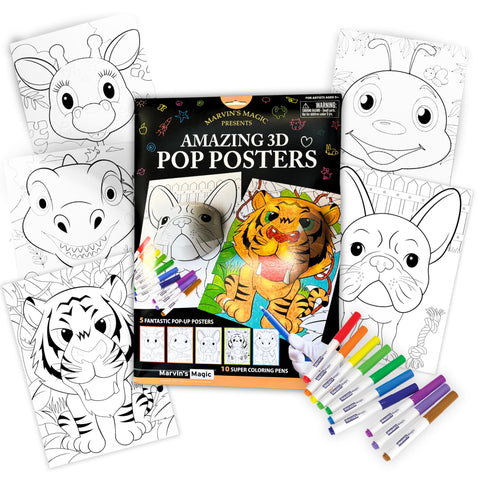 Marvin's Magic 3D Pop Posters - Create Vibrant 3D Animal Art