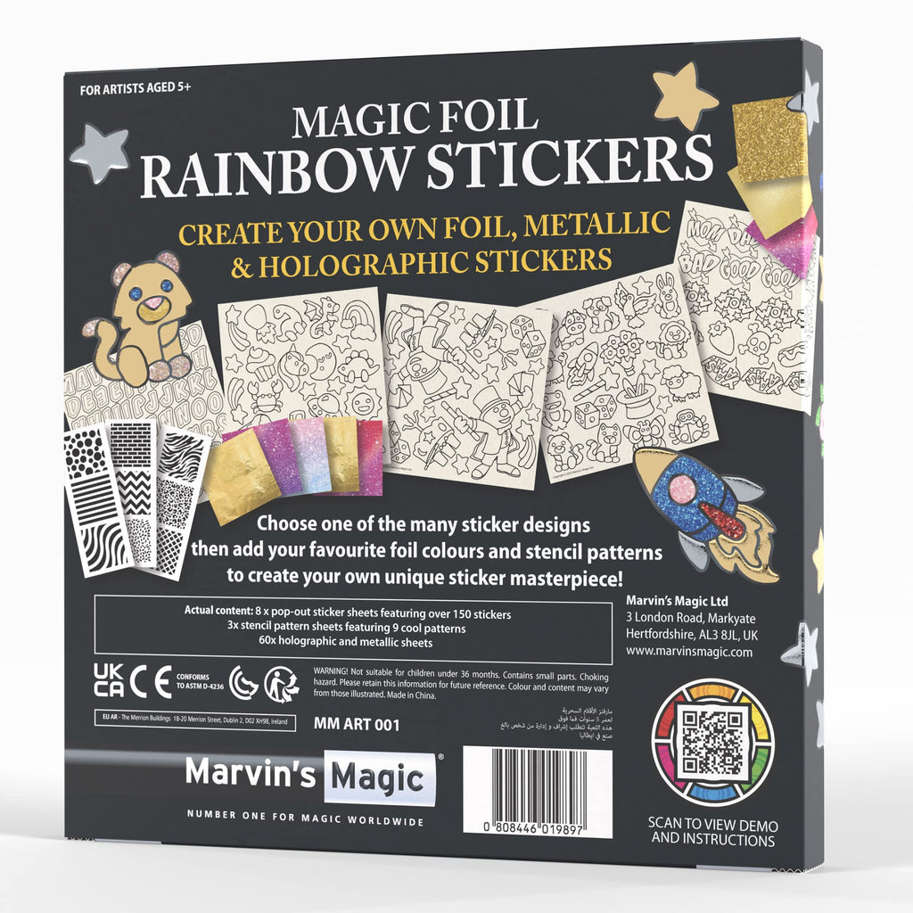 Marvin's Magic Magic Foil Rainbow Stickers Foil - 150 Stickers & More