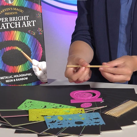 Marvin's Magic Super Bright Scratch Art - 48 Premium Scratch Boards