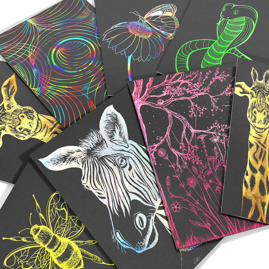 Marvin's Magic Super Bright Scratch Art - 48 Premium Scratch Boards