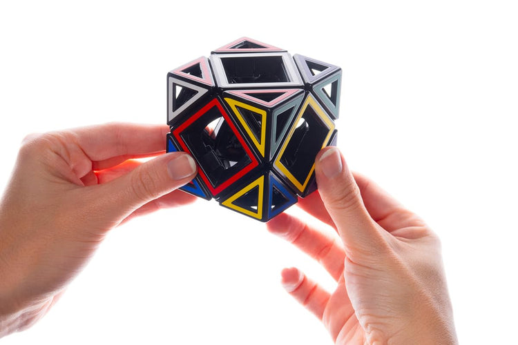 Meffert's Hollow Skewb Cube - Transparent Twisty Challenge
