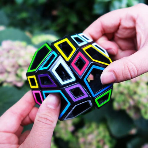 Meffert's Hollow Skewb Ultimate - Transparent 12-Faced Puzzle