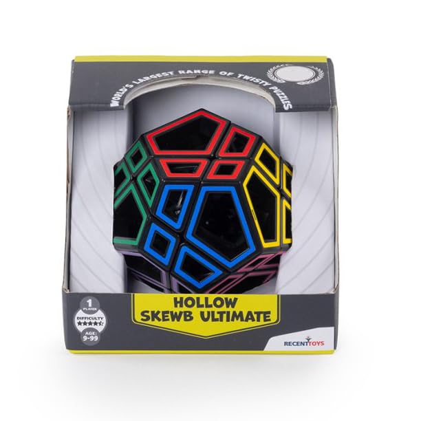 Meffert's Hollow Skewb Ultimate - Transparent 12-Faced Puzzle