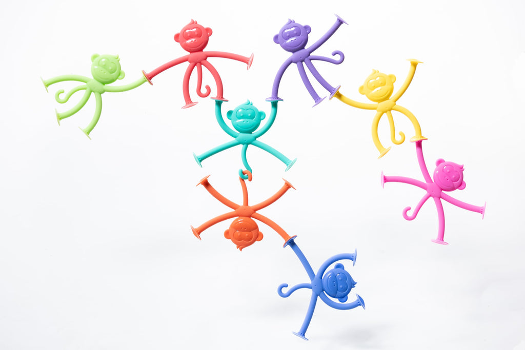 My First HangaTangs - 6 Silicone Monkeys for Sensory Play