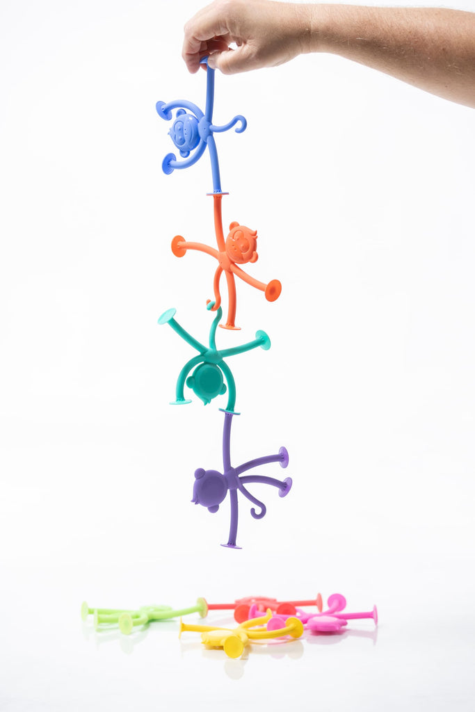 My First HangaTangs - 6 Silicone Monkeys for Sensory Play