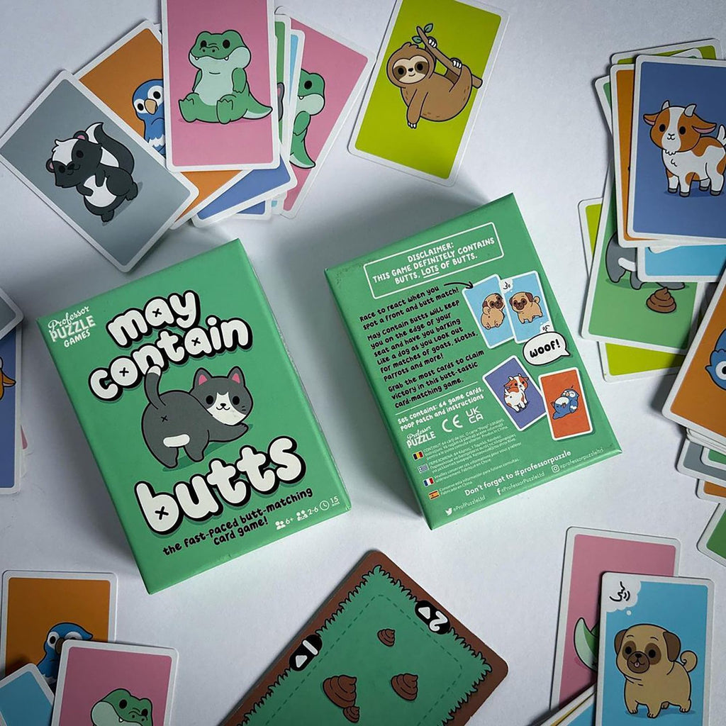 Professor Puzzle: May Contain Butts - Match Animal Fronts & Butts