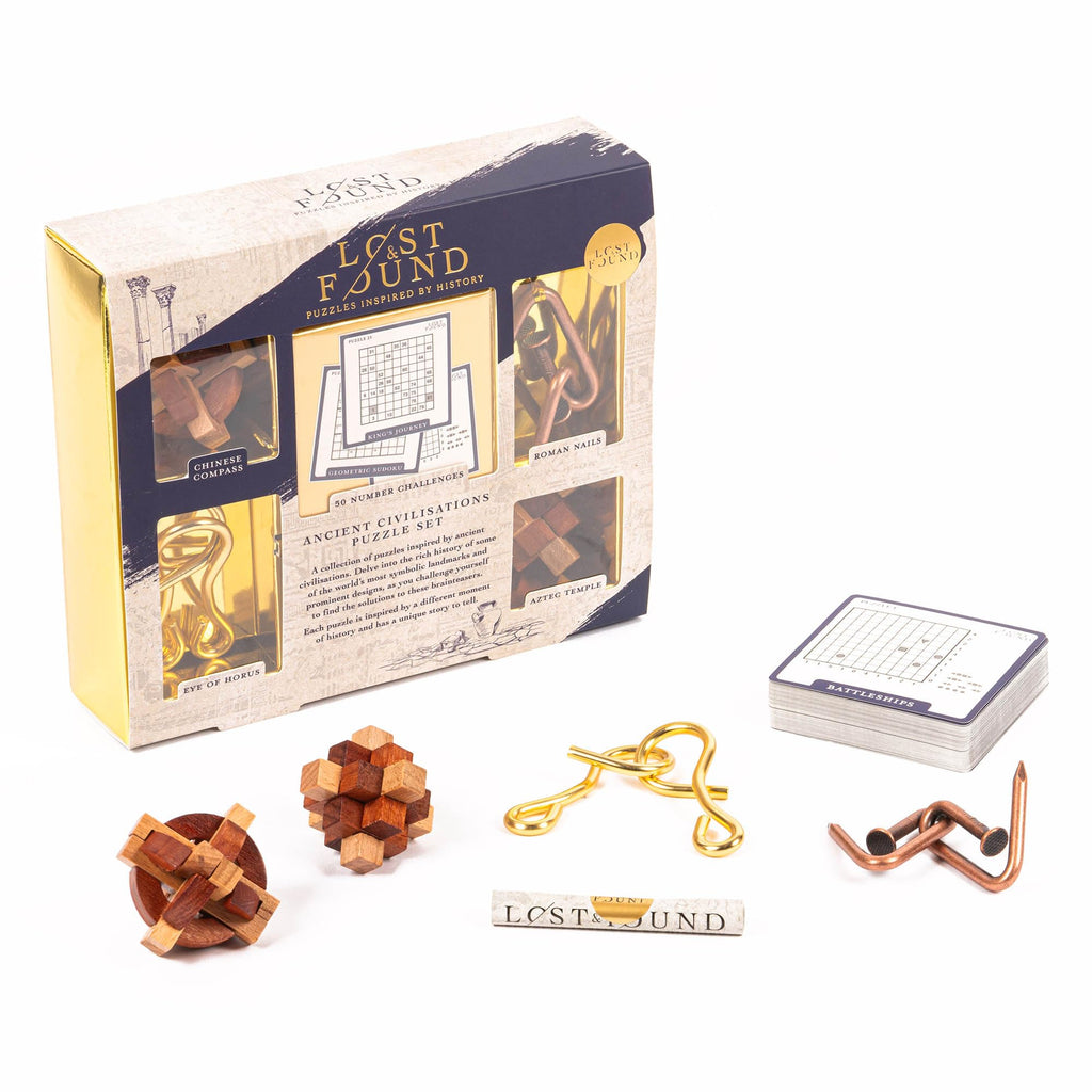 Ancient Civilizations Set - 5 Puzzles + 50 Number Cards