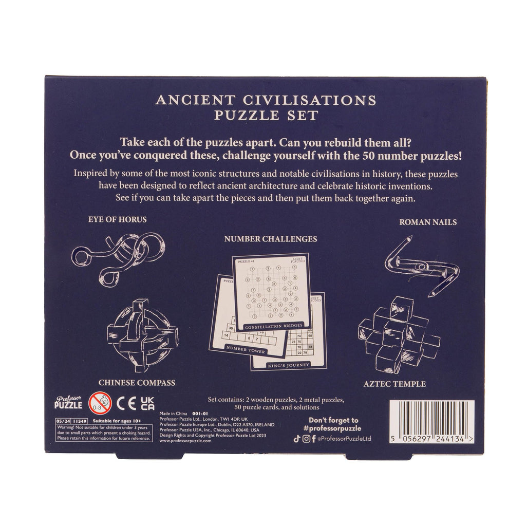 Ancient Civilizations Set - 5 Puzzles + 50 Number Cards