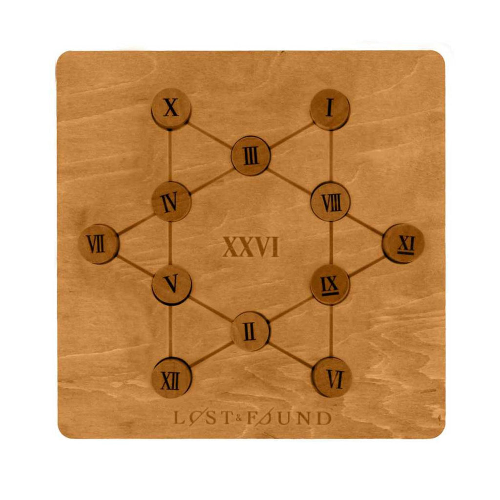 Roman Numeral Puzzle - Place Pegs to Make Every Row Equal 26