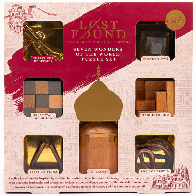 Seven Wonders Puzzle Set - 7 Take-Apart Landmark Puzzles