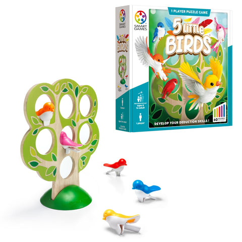 SmartGames 5 Little Birds - 5 Wooden Birds Deduction Puzzle