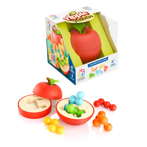 SmartGames Apple Puzzler - Fit Worms Inside the 3D Apple