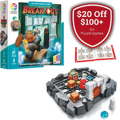 Break-Out - Magnetic Logic Puzzle Game with 80 Challenges