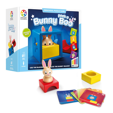 SmartGames Bunny Peek a Boo - 60 Wooden Logic Puzzles