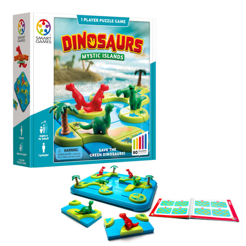 SmartGames Dinosaurs Mystic Islands - 80-Challenge Logic Game