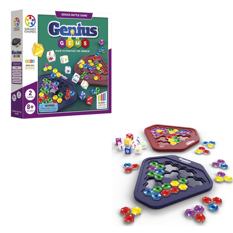 SmartGames Genius Gems - 2-Player Gem Race Strategy Game