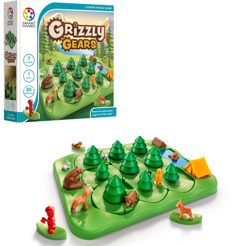 SmartGames Grizzly Gears - Rotating Maze Puzzle Game with 80 Challenges