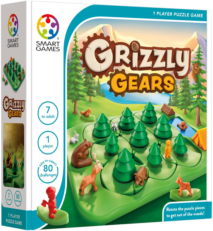SmartGames Grizzly Gears - Rotating Maze Puzzle Game with 80 Challenges