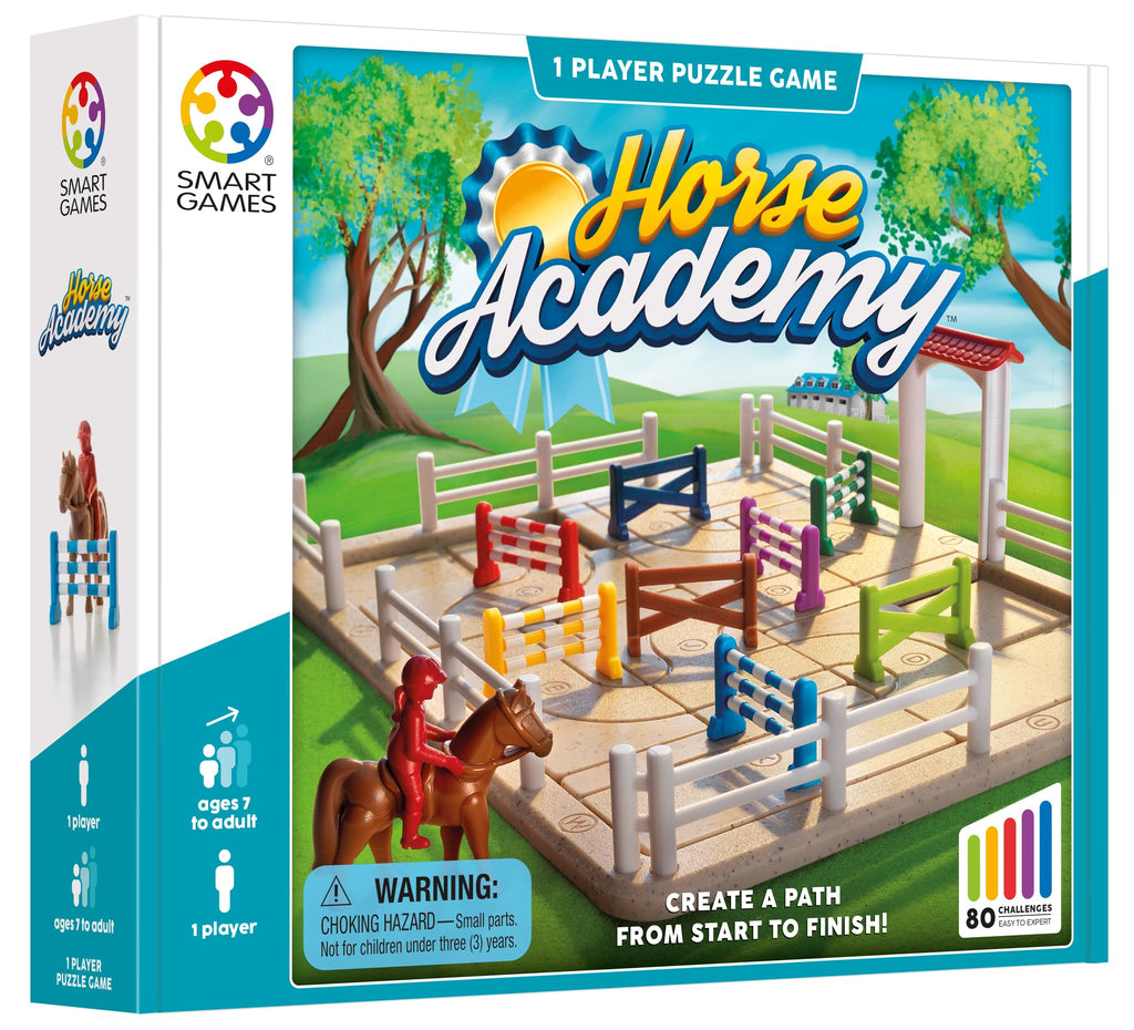 SmartGames Horse Academy - 80 Horse Jumping Course Challenges