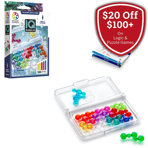 SmartGames IQ Bubbles - 120 Transparent Bubble Challenges
