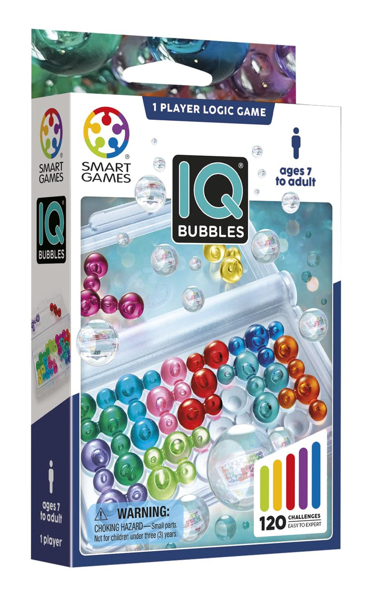SmartGames IQ Bubbles - 120 Transparent Bubble Challenges