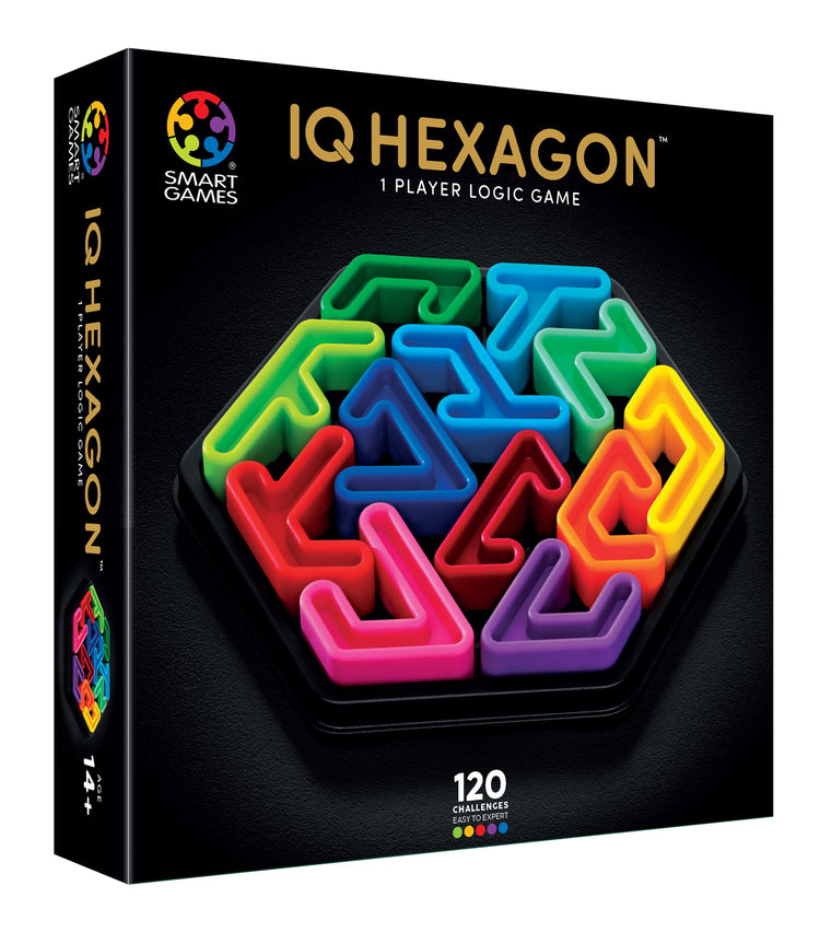 SmartGames IQ Deluxe Hexagon - 120 Puzzles in a Travel Case