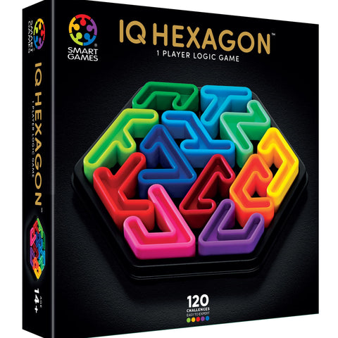 SmartGames IQ Deluxe Hexagon - 120 Puzzles in a Travel Case
