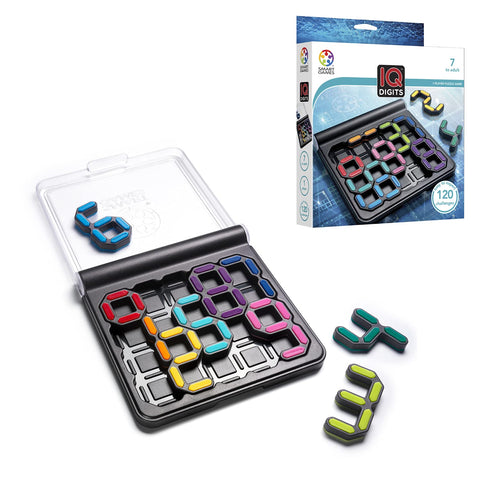 SmartGames IQ Digits - 120 Math Puzzles in a Travel Case