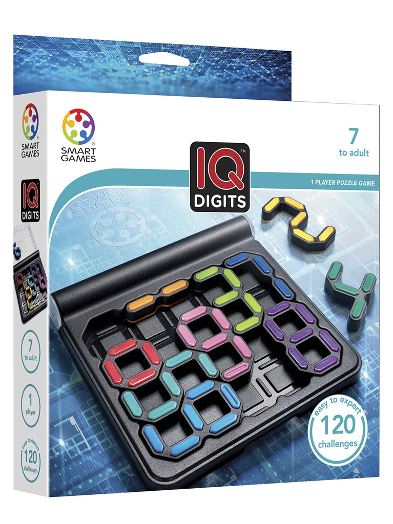 SmartGames IQ Digits - 120 Math Puzzles in a Travel Case