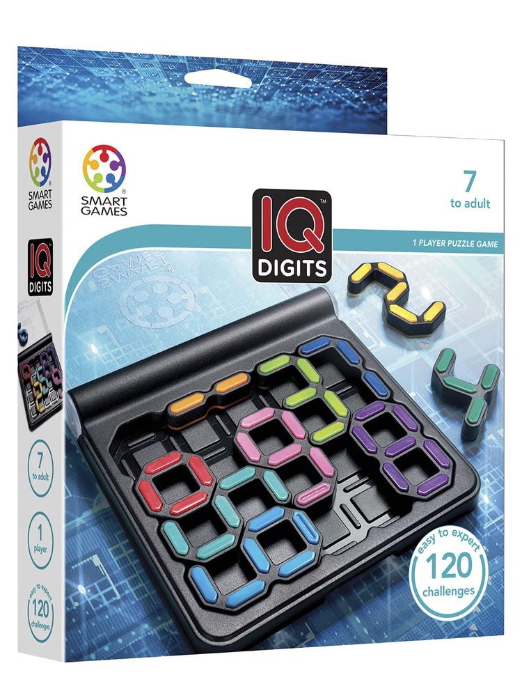 SmartGames IQ Digits - 120 Math Puzzles in a Travel Case