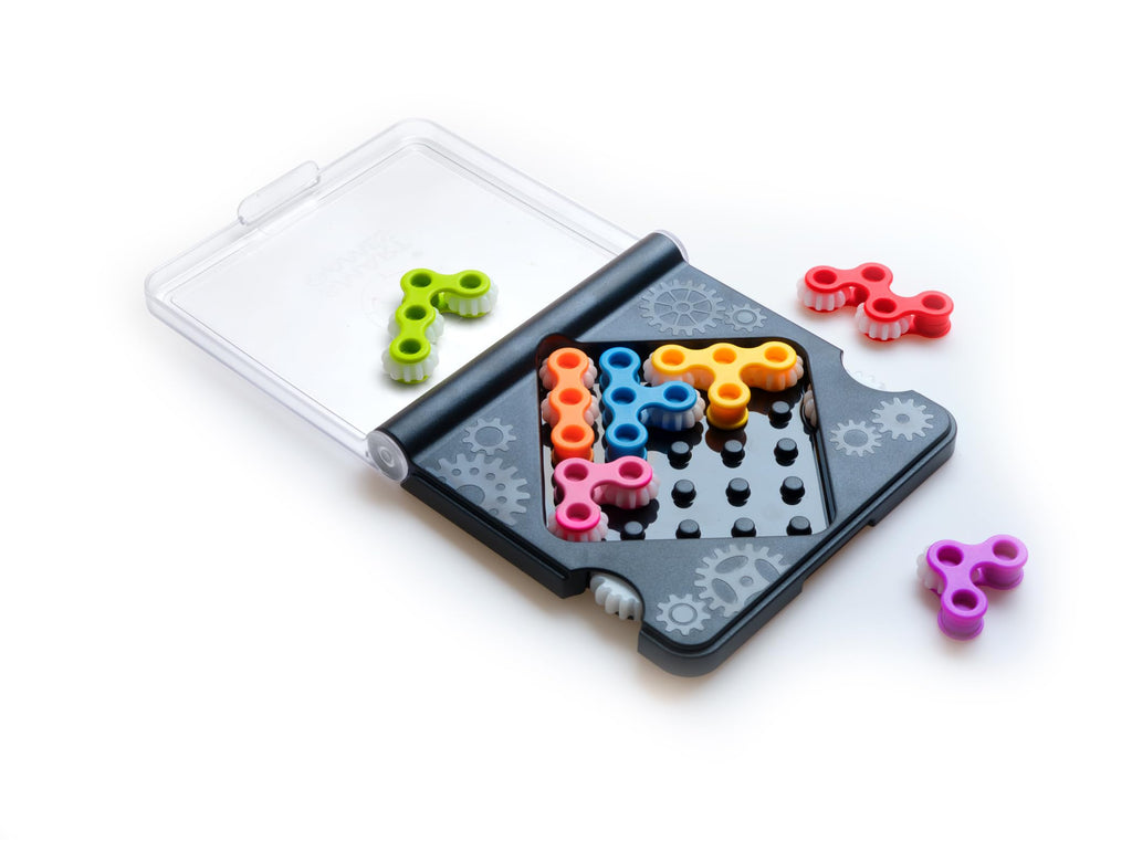 SmartGames IQ Gears - 120 Travel Challenges with Moving Gears